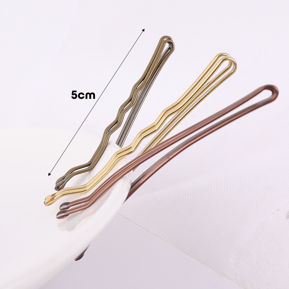 Set 24 Kẹp Tăm Kim Loại Màu Đen / Vàng / Xám / Nâu / Nâu / Vàng Dành Cho Cô Dâu