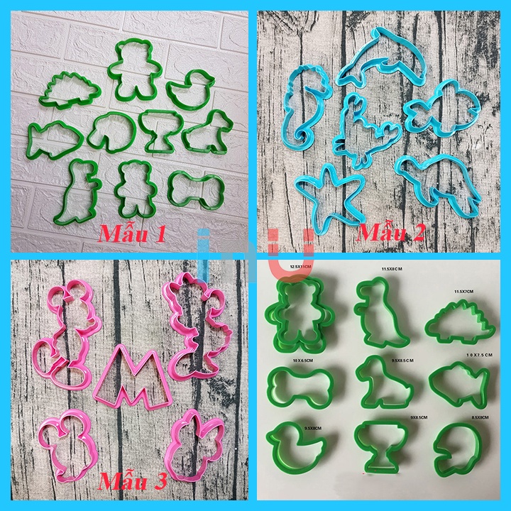 HCM - Bộ khuôn cutter hoạt hình Mickey, sinh vật biển, động vật làm bánh quy cookies BCT