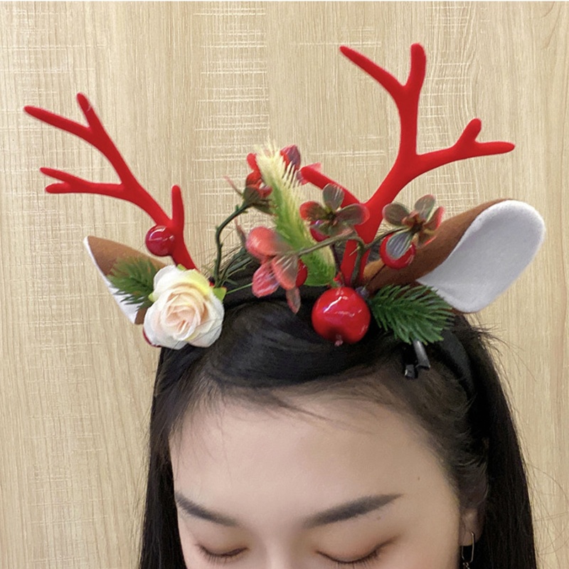 Băng Đô Cài Tóc Hình Sừng Tuần Lộc Giáng Sinh