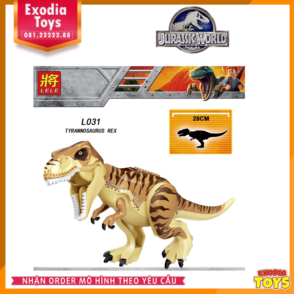 Xếp hình Bigfigure Khủng Long Bạo Chúa : Tyrannosaurus Rex - Đồ Chơi Lắp Ghép Sáng Tạo - LELE L031
