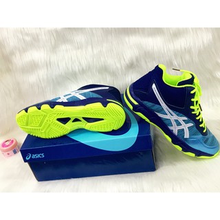 Giày Bóng Chuyền Nam💎2021 HOT💎 Đế Cao Su Khâu Full Đế Màu Xanh Đen Chuối