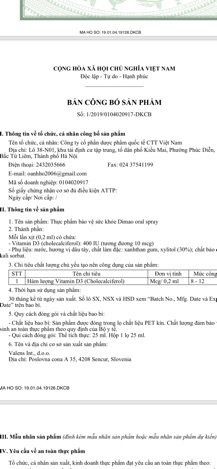 Vitamin D3 Dimao dạng xịt