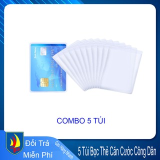5 túi bọc thẻ căn cước công dân, cmnd, atm...(có nắp)