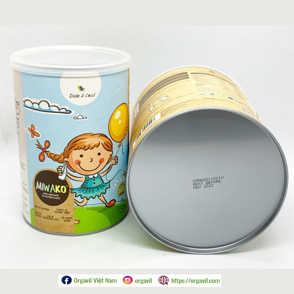 Sữa Miwako Hộp 400g - Sữa Thực Vật Hữu Cơ Miwako Vị Gạo - Orgavil thúc đẩy khả năng nhận thức và kiểm soát cảm xúc