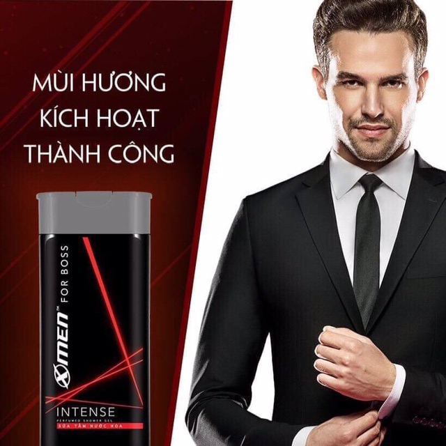 Sữa tắm nước hoa X-Men For Boss Intense - Mùi hương năng động phóng khoáng 150g