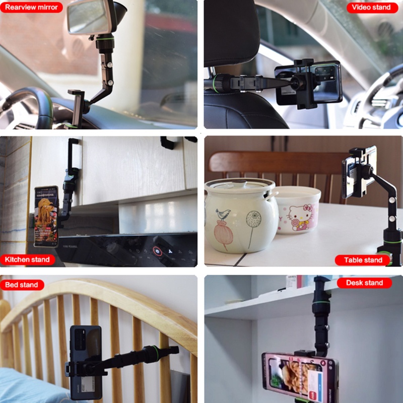 Giá Đỡ Ống Kính Xoay 360 Độ Màu Xanh Lá / Xám Thông Dụng Cho Xe Hơi