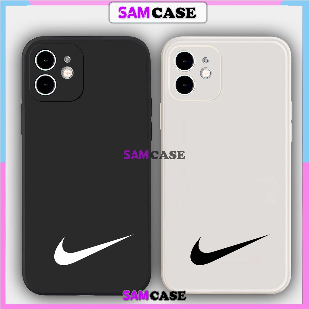 Ốp lưng iPhone Nike cạnh viền vuông silicon dẻo bảo vệ camera cho iphone 6/6s/7/8/X/XS/XR/11/12/13/14 Pro Plus Max cute