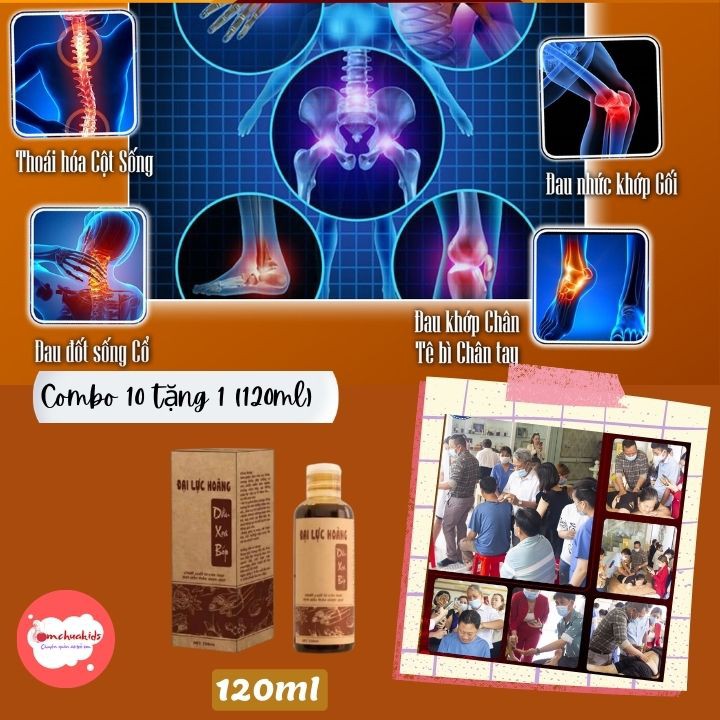[Combo 10 tặng 1] - Dầu xoa bóp Đại Lực Hoàng 120ml- giải pháp hỗ trợ cơ xương khớp.
