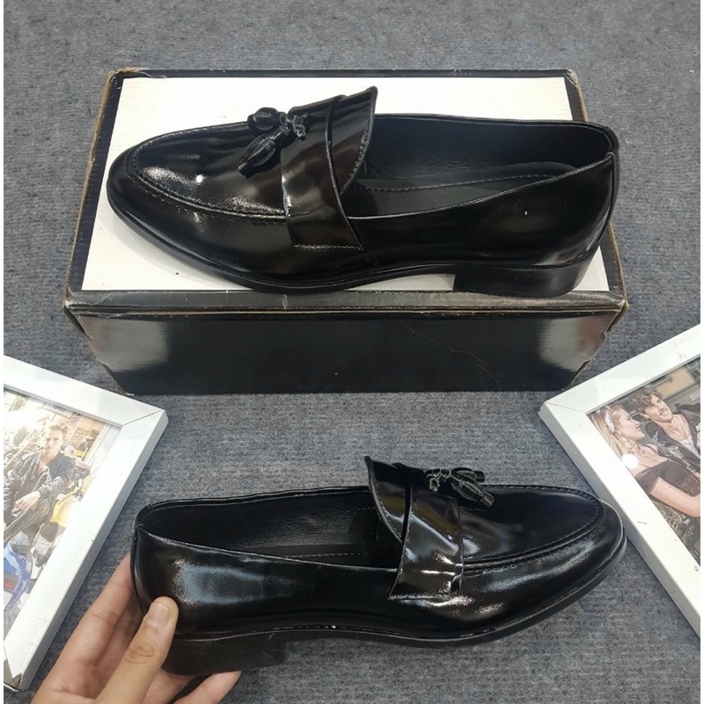 Giầy thời trang nam dáng tây có hoạ tiết trẻ trung, Giầy sục nam có gót phong cách hàn quốc btshop từ 38 đến 42