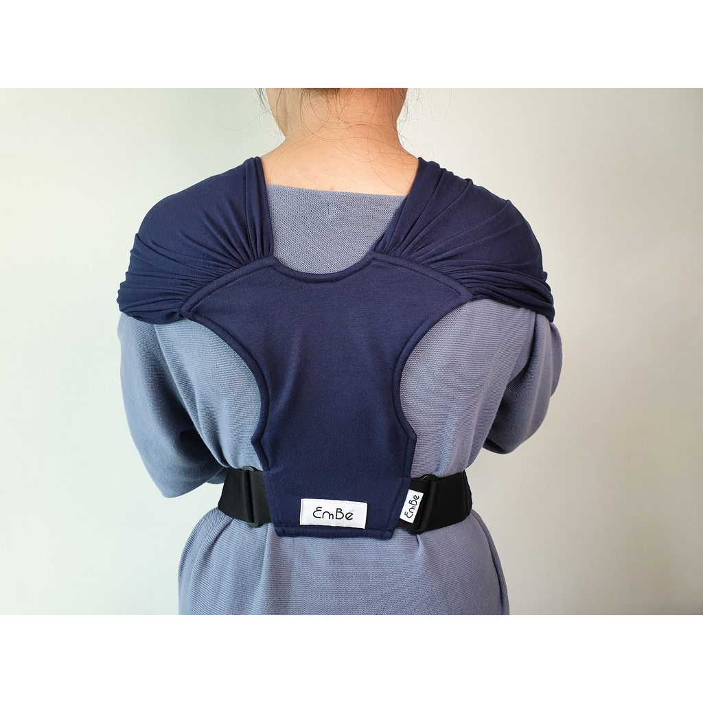 Địu Vải EmBé Sling Dòng Flex Và Flex Plus Màu Navy Cho Bé Từ 0 Đến 24 Tháng Tuổi