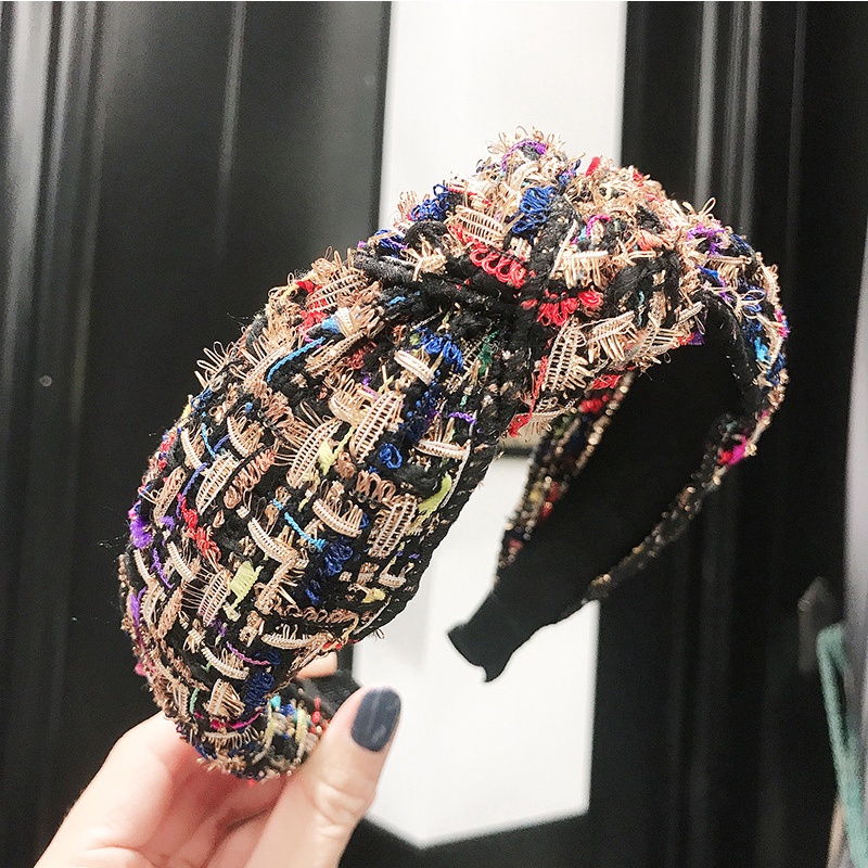 Băng Đô Thắt Nút Bản Rộng Phong Cách Hàn Quốc Cổ Điển Thời Trang Thu Đông Mới