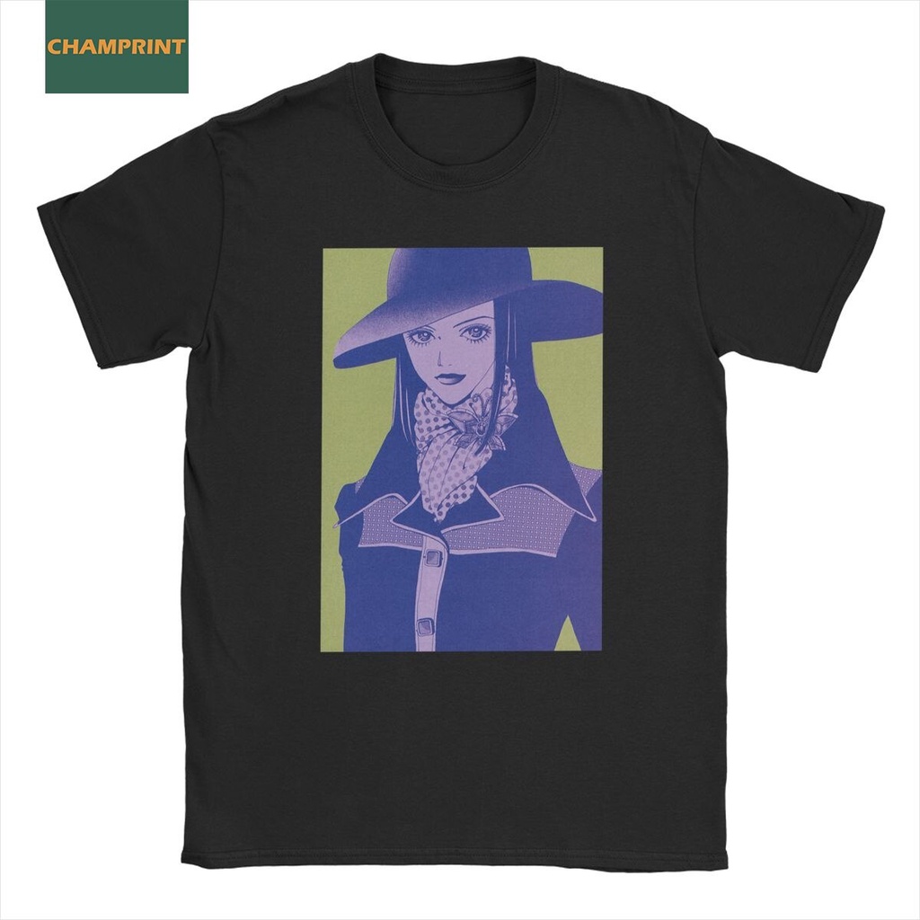 Paradise Kiss Yukari Caroline Áo Sơ Mi Nam 100% Cotton Vintage Áo Thun Cổ Tròn Anime Tee Tay Ngắn Áo
