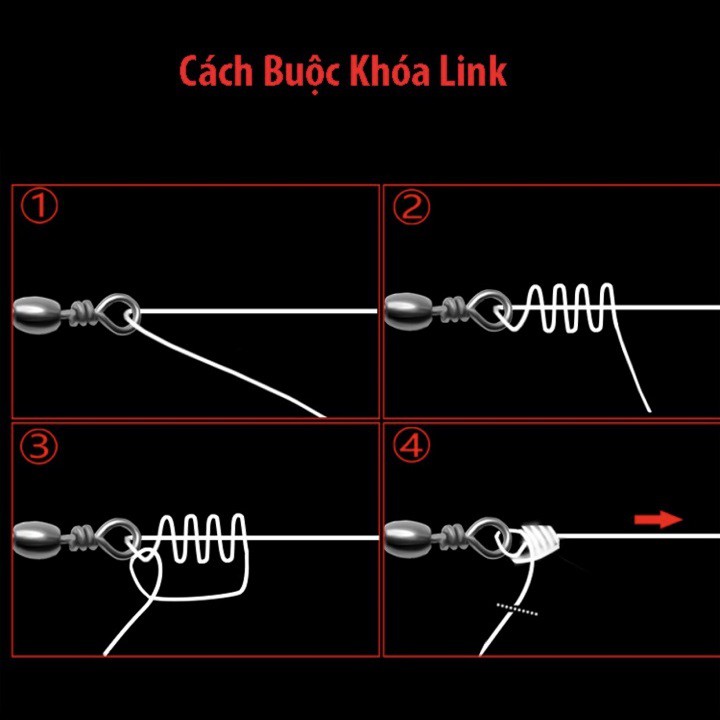 Khóa link câu cá ,khóa link hình chữ B chống xoắn cao cấp KL11 (2 túi )