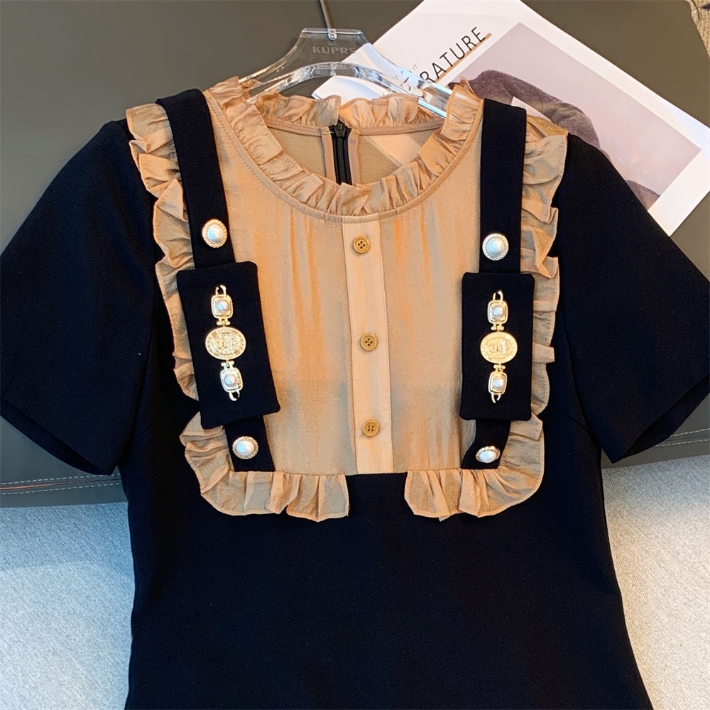 French dress women's summer 2022 new high-end sense of minority design fashionable slim temperament retro skirt