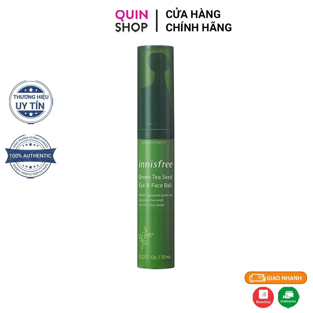 Tinh Chất Dưỡng Mắt Dạng Lăn Innisfree Green Tea Seed Eye &amp; Face Ball