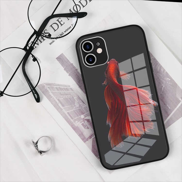 Ốp kính cường lực hình Cá Nice Fish đẹp chao đảo cho dòng Iphone từ 5 đến 12 OK-BET20210035