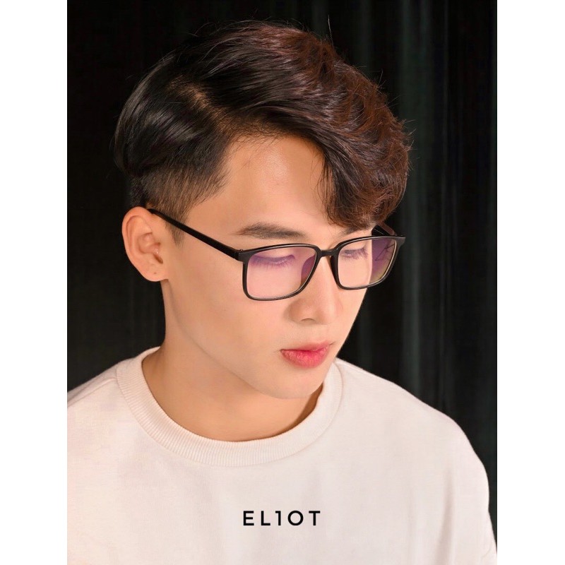 Mắt kính cận vuông Basic Glasses 01, gọng kính nam nữ thời trang tròng chống ánh sáng xanh có thể thay cận