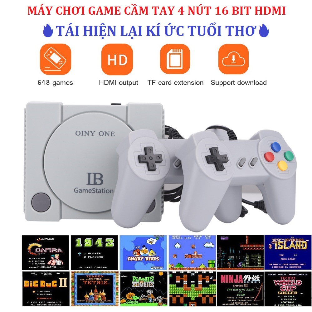 Máy chơi game 4 nút  HDMI cầm tay GameStation 628 trò chơi mới,dễ dàng kết nối,trò  chơi đa dạng-Bảo Hành 12 Tháng.