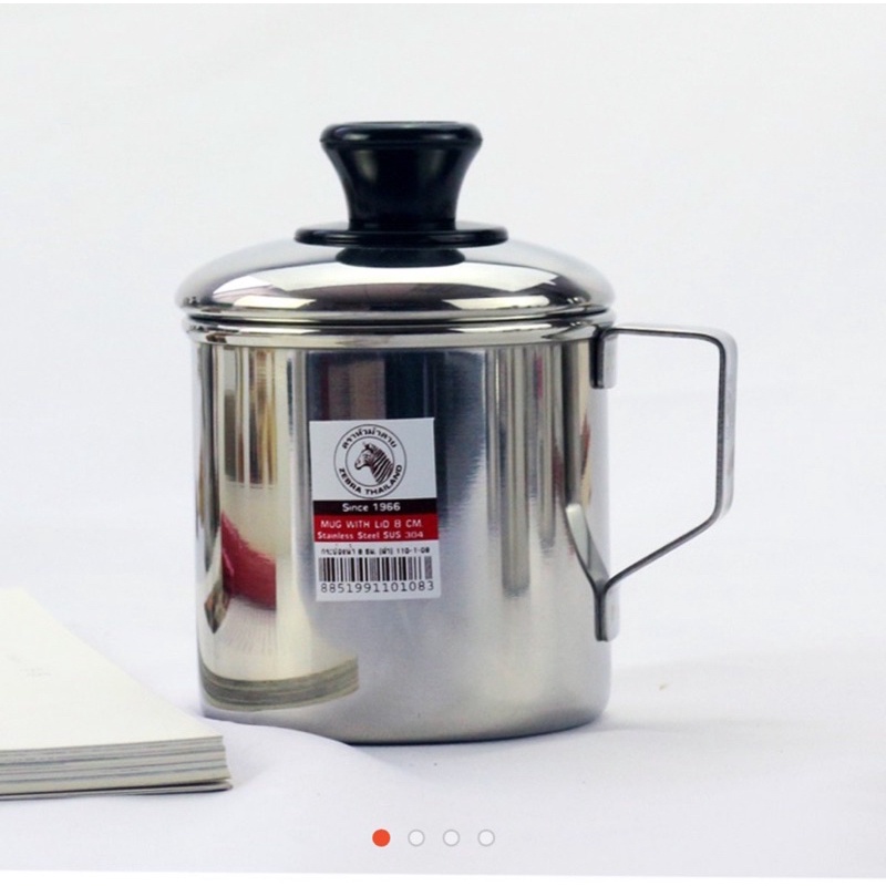 Ca Inox có nắp  Zebra Thái Lan 3 size-HNk Thái Lan
