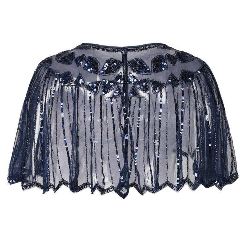 Khăn Quàng Cổ Đính Hạt Cườm Kim Sa Lấp Lánh Phong Cách Châu Âu Vintage 1920s Sang Trọng