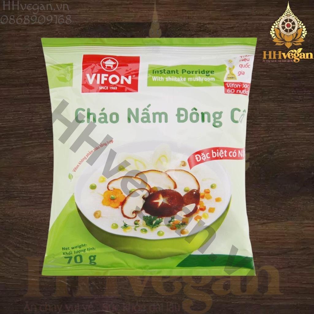 Cháo nấm đông cô chay Vifon - 1 gói 70g - Cháo ăn liền rau củ nấm ( có gói nấm đông cô thật ) - Thực phẩm chay