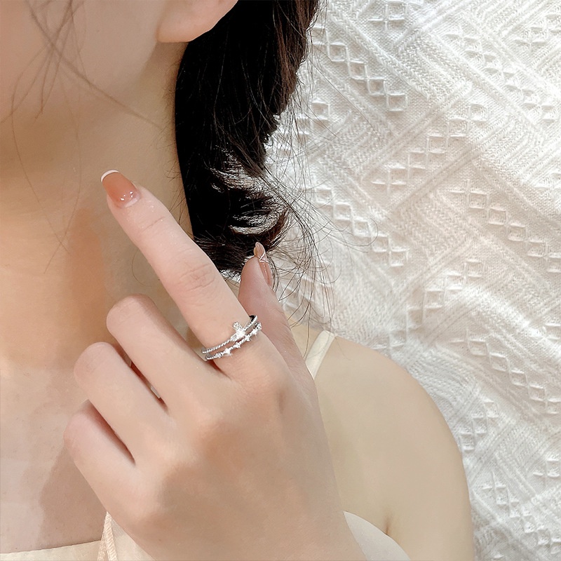 Nhẫn bạc hình trái tim nhỏ xinh - Có thể tự điều chỉnh độ rộng - Mã JUH
