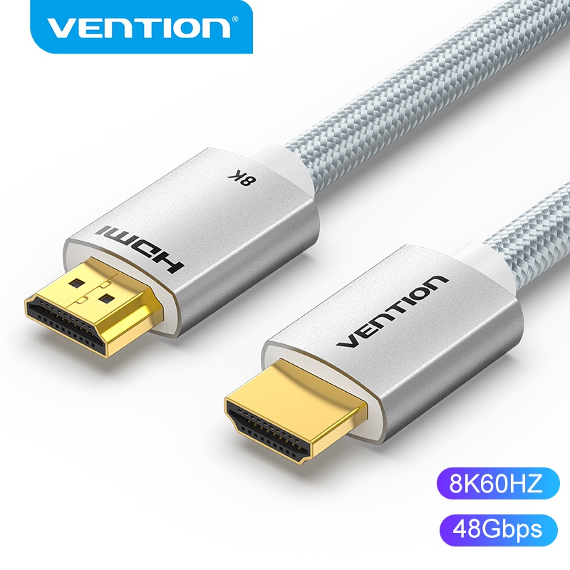 Dây Cáp Chuyển Đổi HDMI 2.1 Vention 8K 60Hz 4K 120Hz Tốc Độ Cao 48Gbps Chuyển Đầu HDMI Sang HDMI Dành Cho Laptop