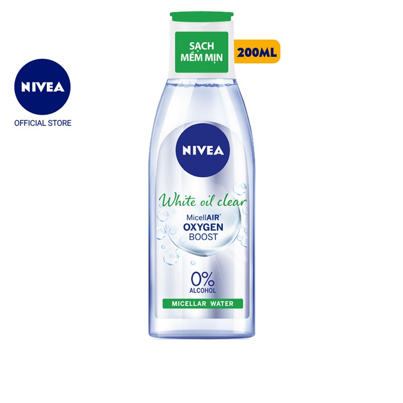 Nước tẩy trang NIVEA White Oil Clear Micellar Water 200ml xanh lá - da nhờn