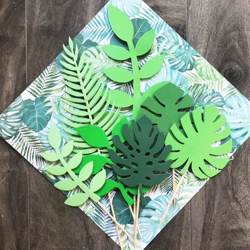 Set 7 Lá Cọ Trang Trí Bánh Kem