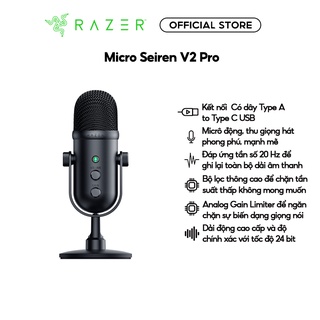 Thiết bị thu âm Razer Seiren V2 Pro-Professional Grade USB Microphone_RZ19-04040100-R3M1