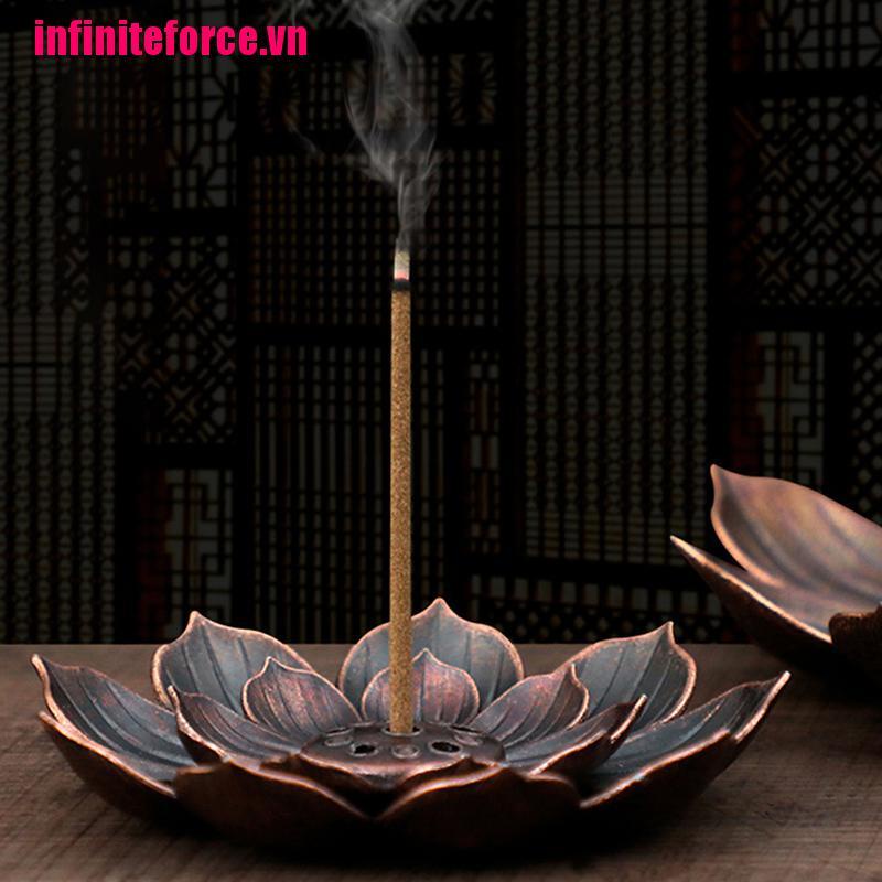 Lư hương bằng hợp kim hình hoa sen