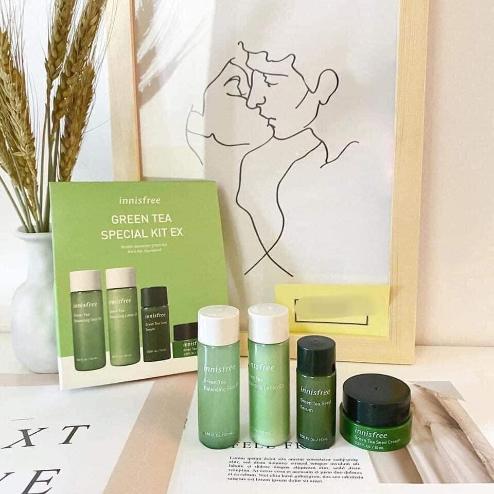 Bộ Kit Dưỡng Da Mụn Cấp Ẩm Innisfree Green Tea Special Kit EX