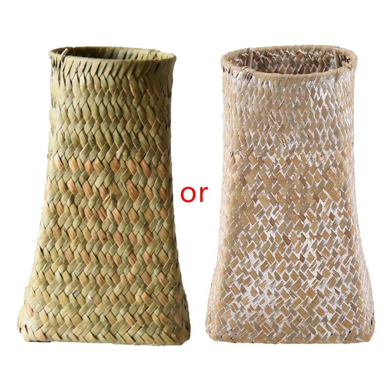 Giỏ Hoa Khô Đan Bằng Tay Để Bàn Trang Trí Nhà Cửa