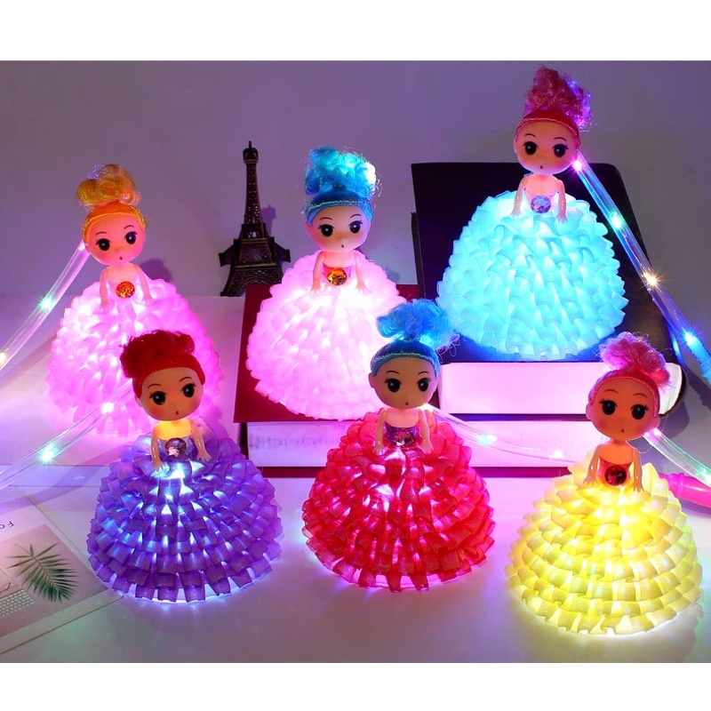 Đồ chơi Trung thu, Đèn lồng hình búp bê barbie phát sáng, quà tặng cho bé