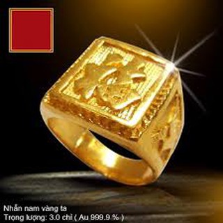 Nhẫn nam mạ vàng 24k italy chữ phúc - đủ size