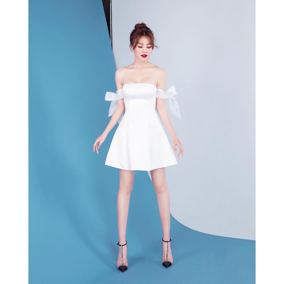 Đầm dự tiệc cúp ngực tay cột nơ siêu xinh | BigBuy360 - bigbuy360.vn