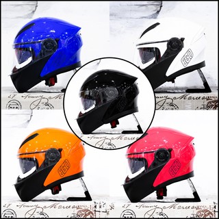 Nón bảo hiểm Lật hàm 2 kính EGO E9 (Đen Bóng)