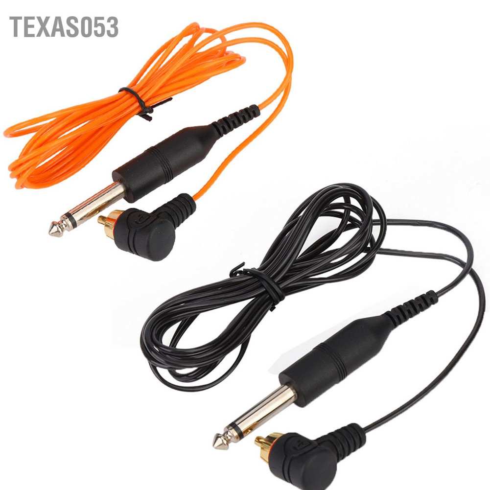 Hàng HOT Dây móc Máy xăm hình siêu mịn Giao diện RCA bền Dây kẹp góc khuỷu Dây cáp RCA cho máy xăm hình【Texas053】