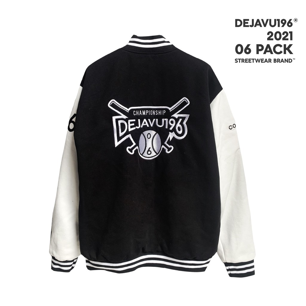 Áo varsity jacket DEJAVU.196 06/ Core black | BigBuy360 - bigbuy360.vn
