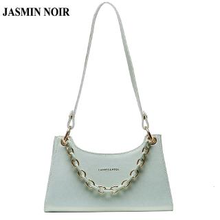 Túi Đeo Chéo JASMIN NOIR Da PU Đơn Giản Phối Dây Xích Cho Nữ