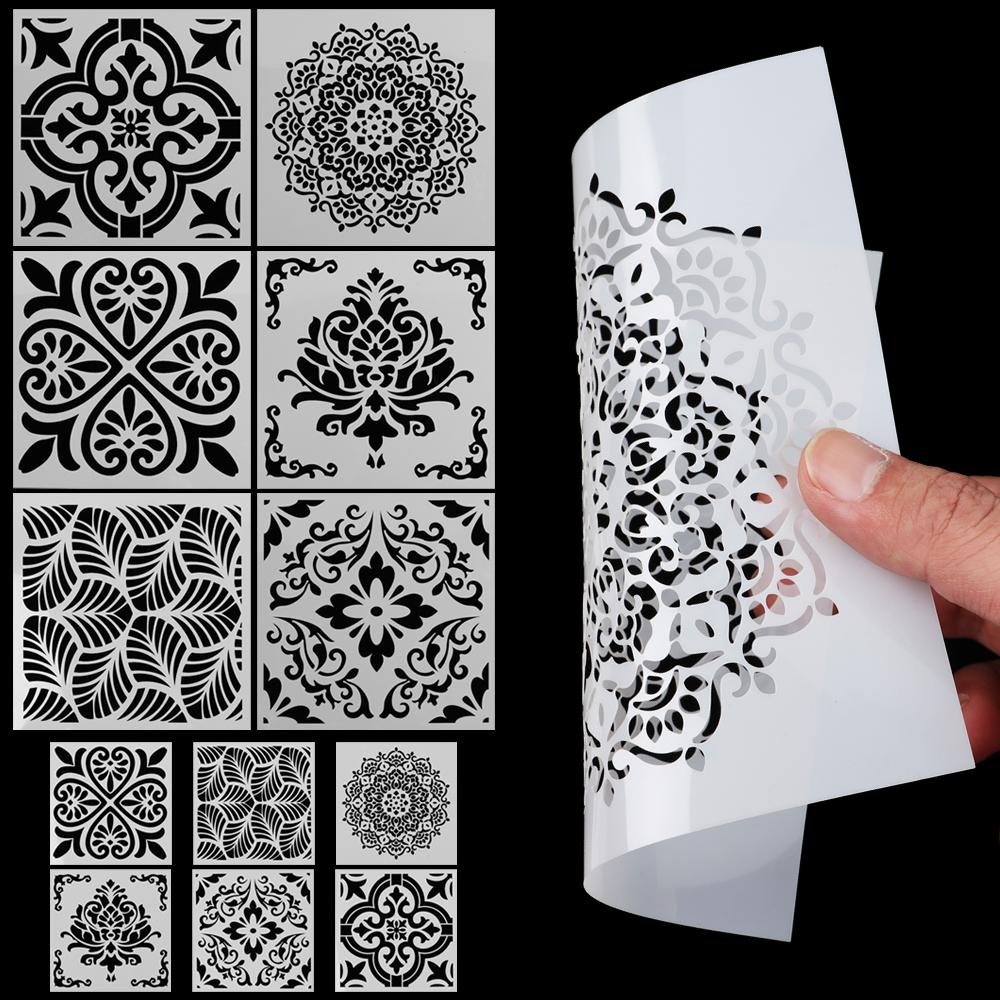 UUMIR Set 6 Khuôn Vẽ Trang Trí Họa Tiết Mandala