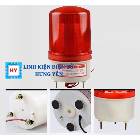 Đèn Quay Cảnh Báo Có Còi 12V - 24V - 220V