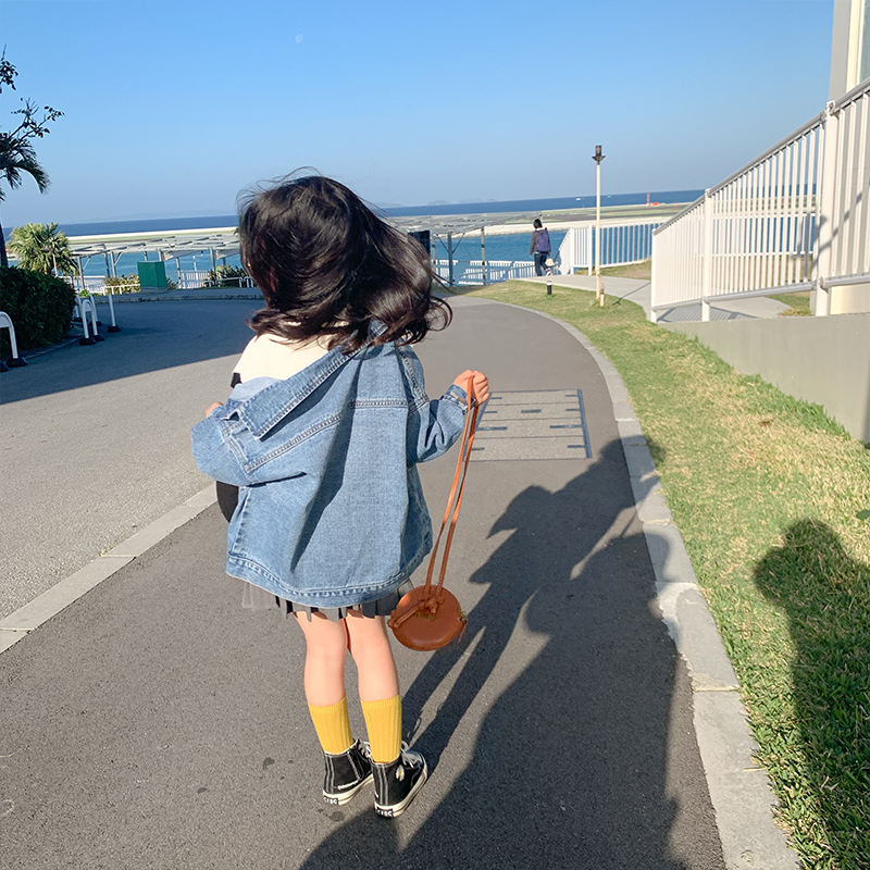 Áo Khoác Jean Phong Cách Hàn Quốc Cho Bé Gái