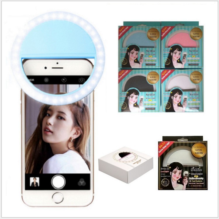 Đèn LED selfie kẹp điện thoại chụp ảnh