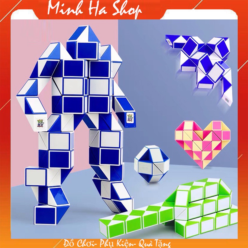 Rubik Rắn Magic Snake 24 / 36 / 48 / 72 / 84 / 96 / 108 /120/ 144 Đoạn - Rubic Snake Rắn Xếp Hình Cao Cấp