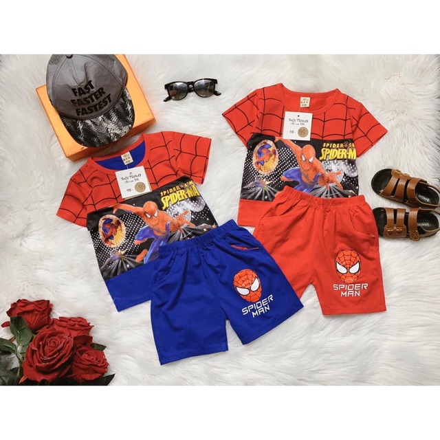 Bộ spiderman bé trai từ 6-15kg