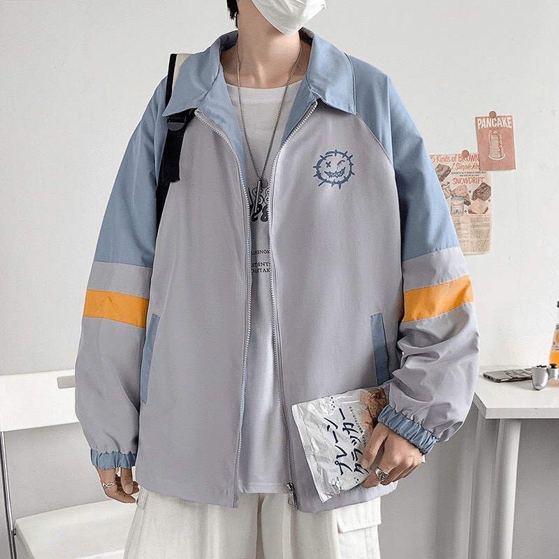 FREE SHIP XẢ LỖ ÁO KHOÁC DÙ 2 LỚP PHỐI MÀU UNISEX NAM NỮ FORM RỘNG CỔ SƠ MI CÁ TÍNH TRẺ TRUNG