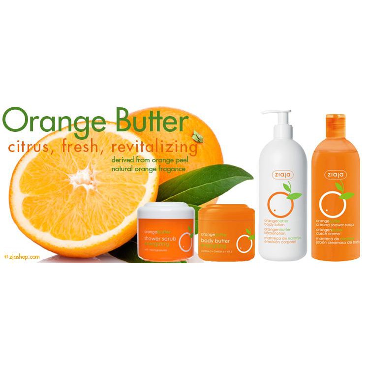 Sữa tắm trắng da Sáp Cam ZIAJA Orange Butter Shower Soap Dưỡng Trắng Da, Cấp Ẩm, Làm Đều Màu Da 500ml