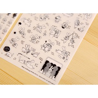 Bộ sticker bunny 6 tờ/pack