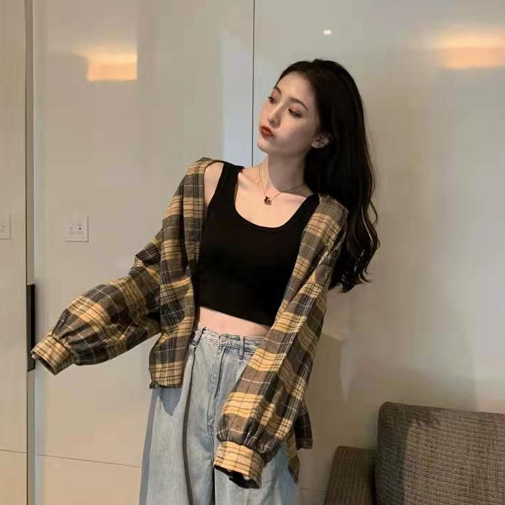 Áo Lửng Hai Dây Trơn Màu Quyến Rũ Dành Cho Nữ